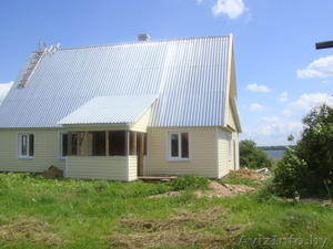 Продам новый дом на берегу озера Дрывяты участок граничит с водой. Обмен. #29802