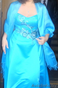 Голубое вечернее платье #28100