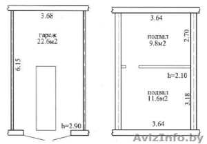 Гараж 6, 15 х 3, 68 - 9400 USD #50708