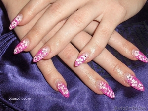 Наращивание ногтей(коррекция),  укрепление натуральных ногтей гелем. #27774