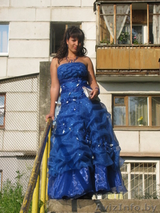 Вечернее платье синего цвета #67798