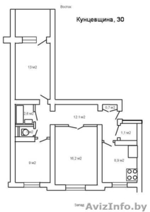 3-комн. кв. по ул.Кунцевщина,  30 #60095