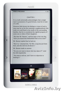 Электронная книга (читолка) Barnes & Noble Nook,  Wi-Fi,  2 дисплея,  6
