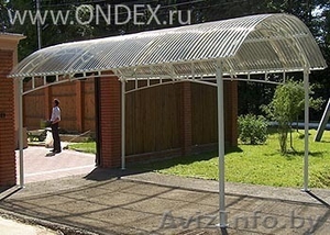 Светопрозрачная кровля,  поликарбонат цветной,  прозрачный,  полиэстер армированный #74820