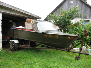 лодка с лафетом. #77244