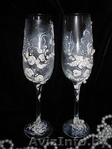 Роспись свадебных бокалов  #79820