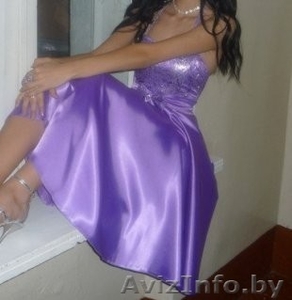 Вечернее атласное платье #94981