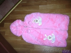 теплый меховай конверт для новорожденного #110269