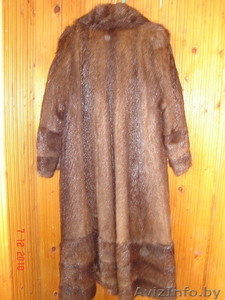 Продам шубу из меха нутрии темно-коричневого цвета, размер 46-48, рост167-175, бу  #123615