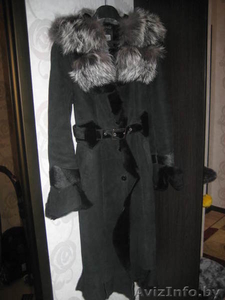 Дубленка натуральная овчина воротник чернобурка НОВАЯ Рр44-46 #129359