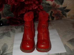 красные сапоги зимние #122125