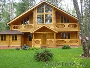 Срубы домов,  бань,  беседок из оцилиндрованного бревна. Пиломатериал. Колья. #152042