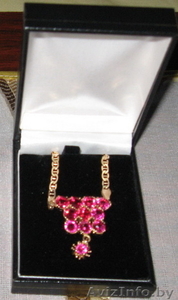 Колье золотое с рубинами #151124