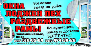 Окна ПВХ лоджии алюминевые. #181770