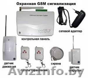 GSM сигнализация,  беспроводные датчики,  GSM охрана,  управление через SMS #202413