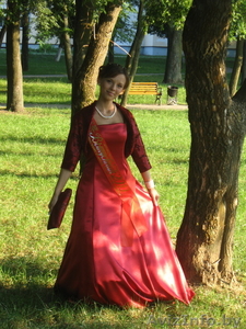 платье красное вечернее #205601