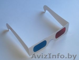 Картонные 3D анаглифные очки (красно-синие) #204602