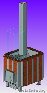 Печь для бани новая,  р-р 70х60х52,  стенка 5мм,  бак 40 л,  быстрый нагрев #227917