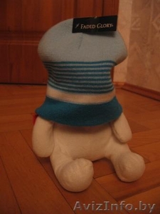 Шапка (двойная) голубая с полосками. Новая.  #218650