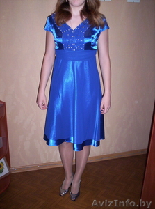 платье на выпускной синего цвета #264661