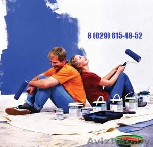 Оклейка обоев. Покраска стен и потолка. #257530