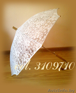 Кружевной свадебный зонтик+веер. Зонт, веер для фотосессии! #278111