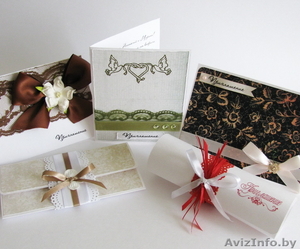 Приглашения  ручной работы,  свадебные аксессуары. #280570