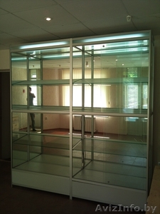 Витрина стеклянная с подсветкой бу #308697