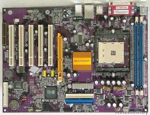 Нерабочая материнская плата ECS 755-A2 Socket 754 #326666