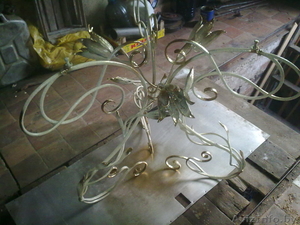 Кованый столик под стеклянную столешницу #351168