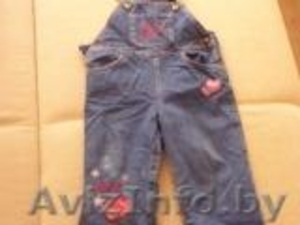 Комбинезон джинсовый для девочки на байке,  рост 92,  бу. #387520