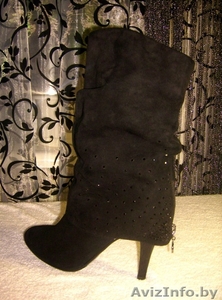 Продам осенние сапоги. Натуральный замш! #405741