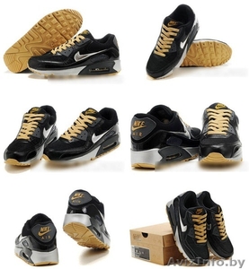 Кроссовки Nike Air Max 90 (Black-Silver-Gold) #410798