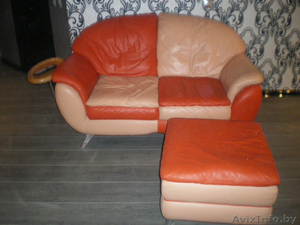 Кожаный диван в хорошем состоянии #453448
