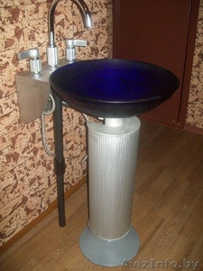 раковина со стойкой и краном #460676