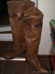Сапоги деми, ботфорты,  35 y.e, нат. кожа, р-р 36 #473887