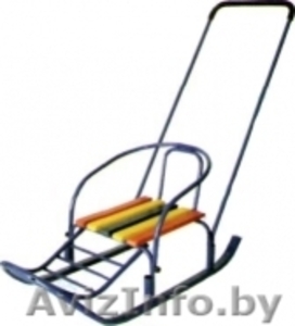 Санки детские «Вел-4» с ручкой и подножкой #468211