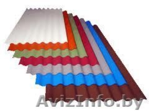 Шифер 8-волновой цветной,  красный,  зеленый (СВ 40/150-8 волн.) 1750х1130х5, 8мм #463176