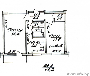Продаю двухкомнатную квартиру на Смоленской #601744