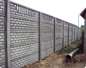 Заборы железобетонные декоративные #615621