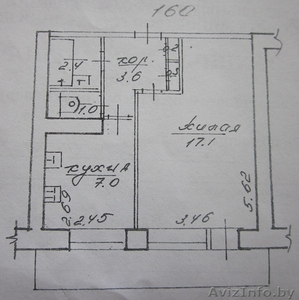 Однокомнатная квартира в кирпичном доме 31, 6/17, 1 #605529