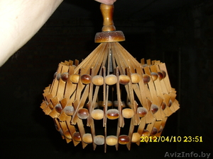 Деревянная люстра #641652