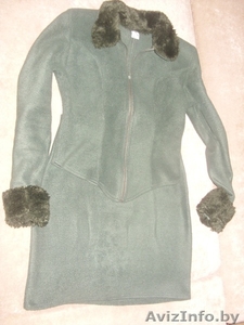 Костюм подростковый плюшевый темно-зеленый (кофта+юбка) #627747