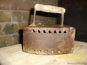 Утюг чугунный старинный #641676