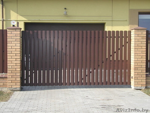 Ворота заборы прфностил,  штакетник металлический,  имитация ковки #647091