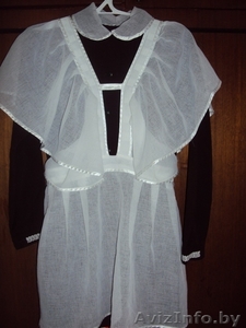 Совесткое школьное платье с белым передником! #658030