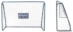 Футбольные ворота немецкой фирмы Hudora с сеткой и экраном #695809