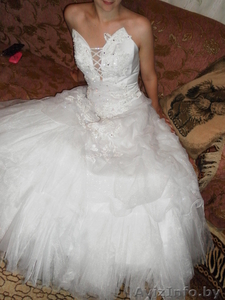 Свадебное платье шикарное. Белоснежное. #700353