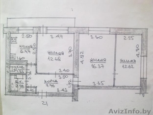 Отличная 3х комнатная квартира #707193