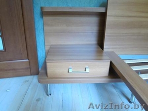 Кровать 160 x 200,  встроенное изголовье и тумбы #728514